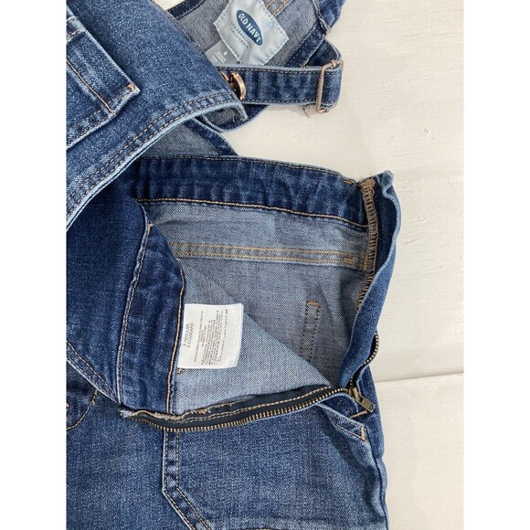 Old Navy Women’s 8 Blue Denim Overalls Straight Leg Adjustable Straps Casual - Picture 7 of 13